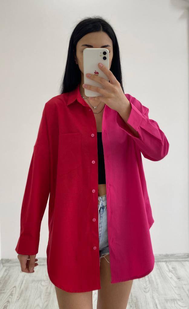 Plain half color shirt