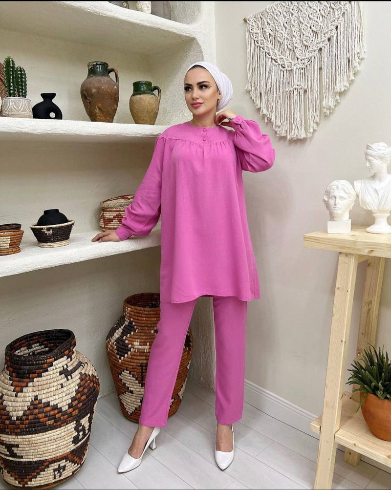buttoned collar Lenin summery takim