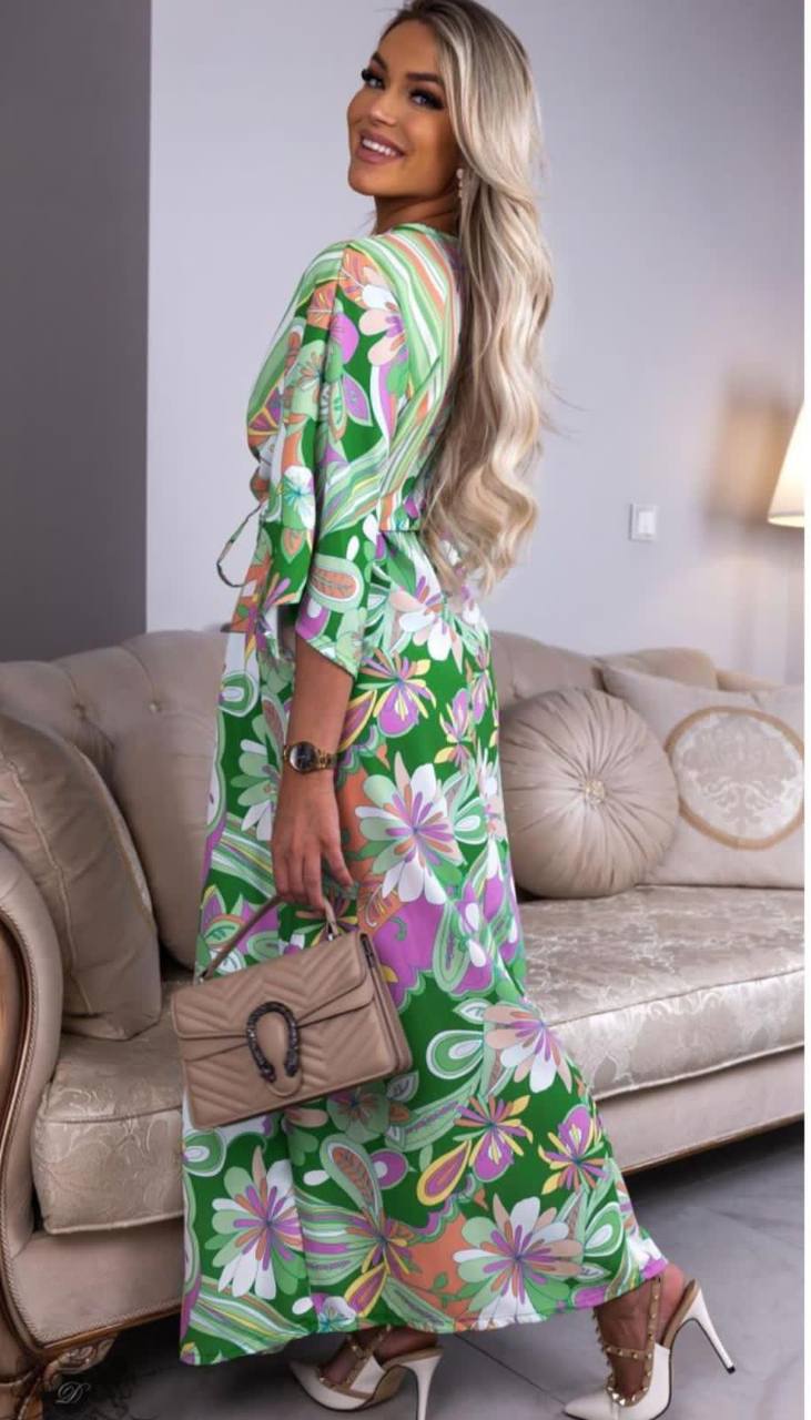 colorful floral summery kimono