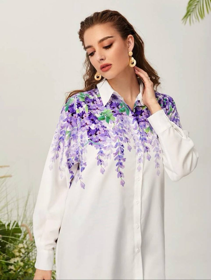 Floral chest shirt